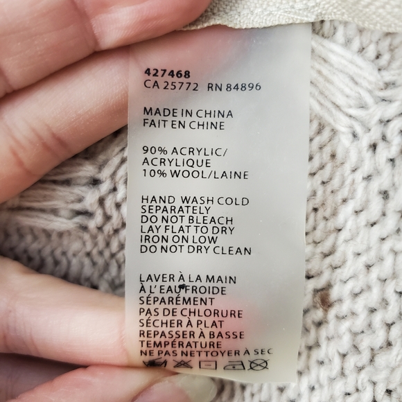 DEx Clothing Oatmeal Melange sweater 427468 D. NWT. - Picture 5 of 7